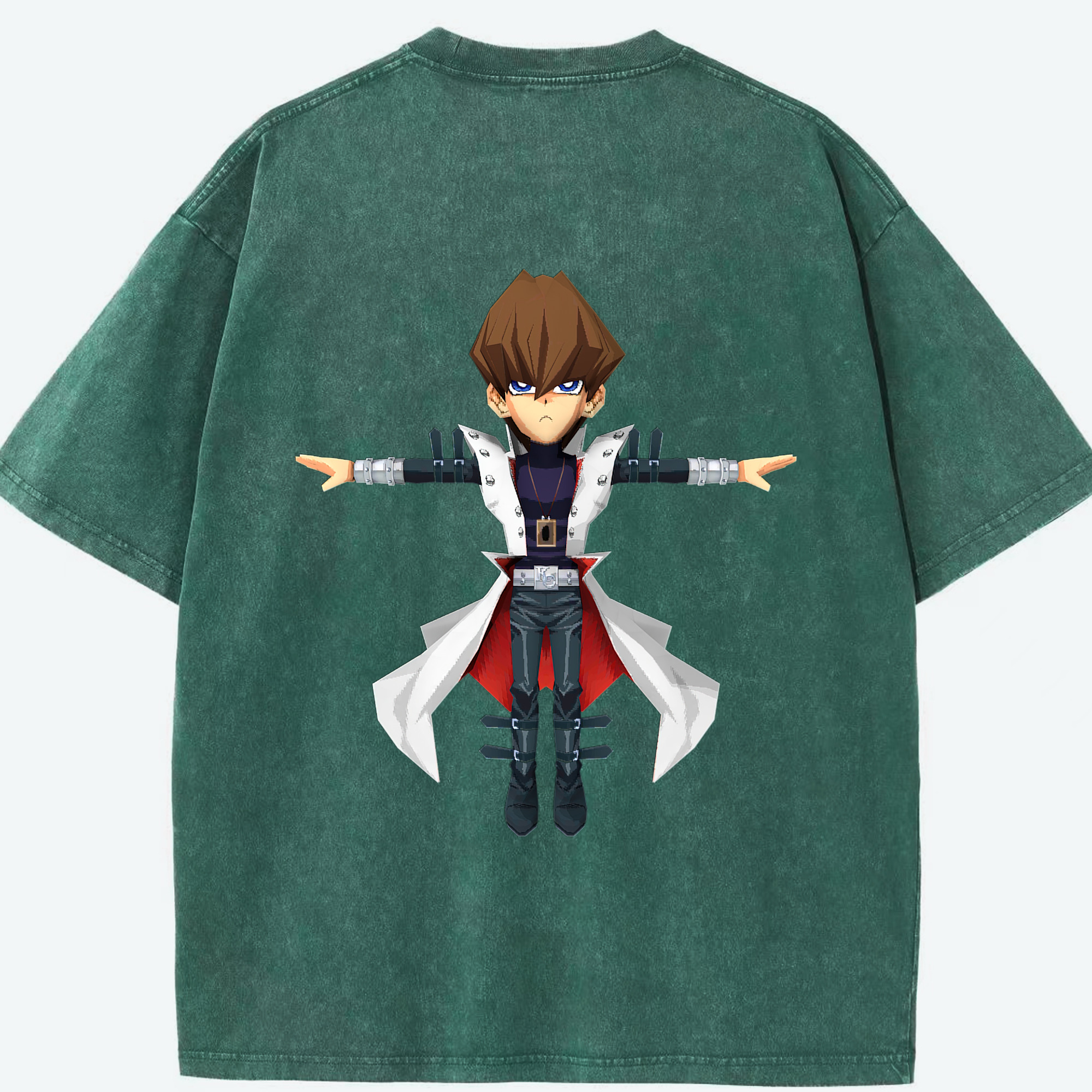 （画像用） 遊☆戯☆王 Yu-Gi-Oh! 綿100% ヴィンテージ風 半袖Tシャツ（背面プリント）